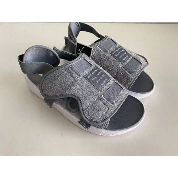 NIKE AIR JORDAN LS Slides Winter Grey Men’s Sz 9 DJ9857-002 NEW - Picture 5 of 11